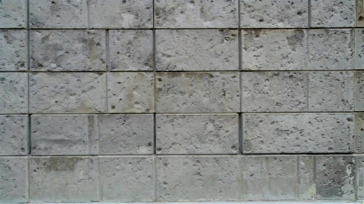 灰色砖块墙面特写