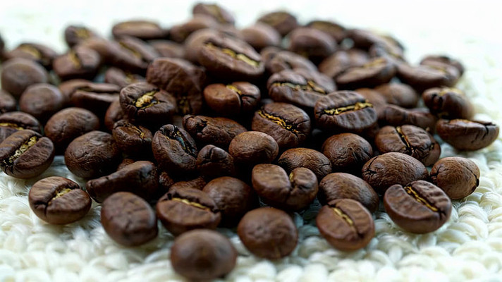 咖啡豆特写素材