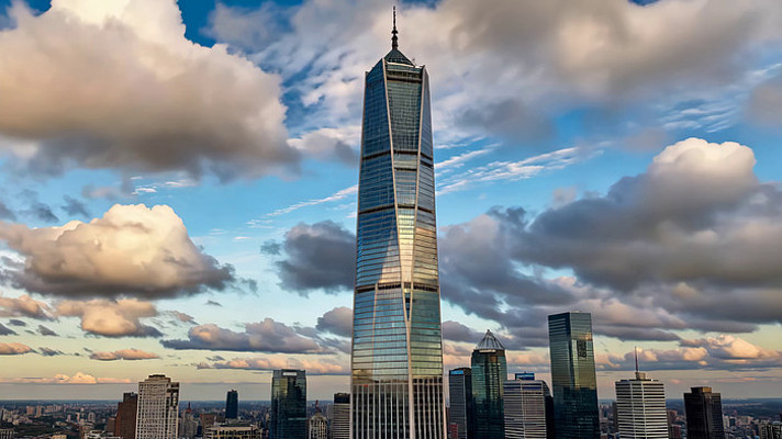 摩天大楼城市天际线航拍 摩天大楼城市天际线航拍