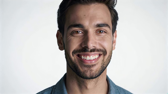 男子微笑特写 男子微笑特写