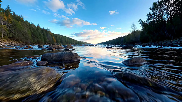 森林河流自然风光 森林河流自然风光