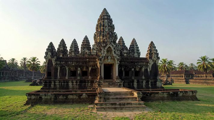吴哥窟寺庙建筑全景 吴哥窟寺庙建筑全景