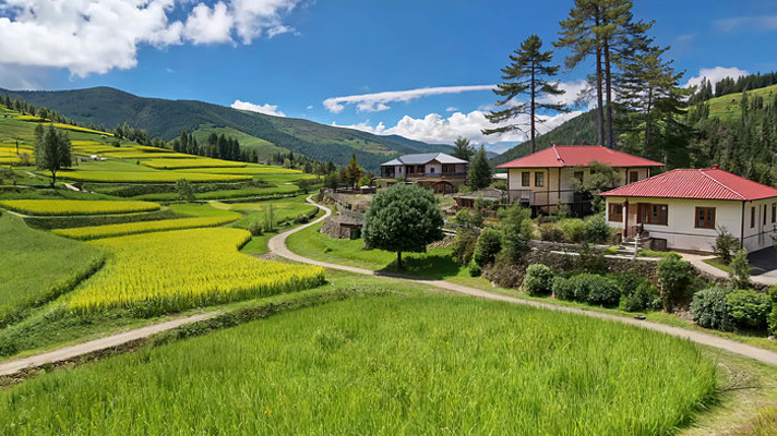乡村田园稻田风景 乡村田园稻田风景