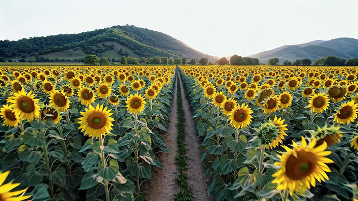 向日葵花田全景 向日葵花田全景