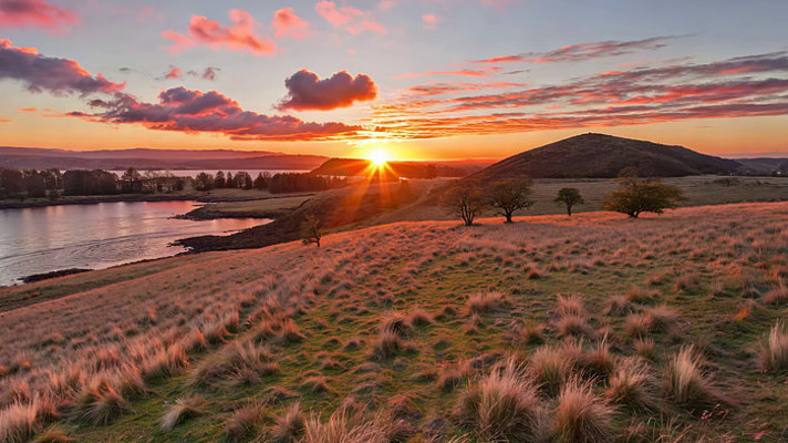 自然风光日落全景 自然风光日落全景