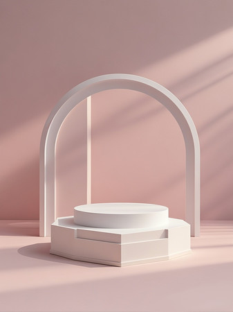 粉色电商展示台 粉色电商展示台