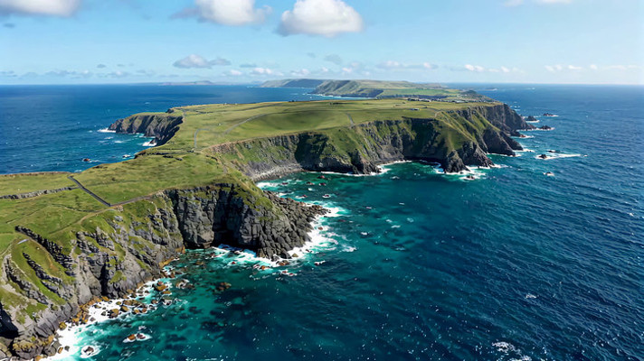 海岸悬崖自然风光航拍素材