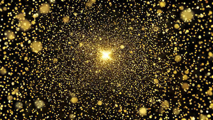 金色粒子光效背景
