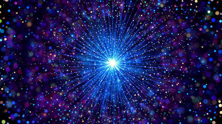 蓝色粒子光效背景素材