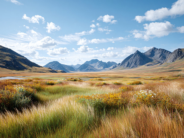 山峰和草原风景草原风光图片 山峰和草原风景草原风光图片