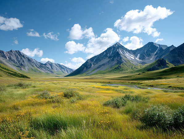 山峰和草原风景草原风光图片 山峰和草原风景草原风光图片