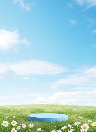 植物小清新电商展示台背景 植物小清新电商展示台背景