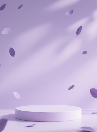 紫色小清新电商展示台背景 紫色小清新电商展示台背景