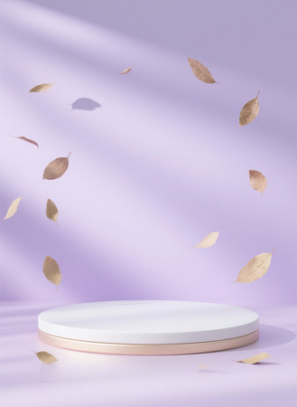 紫色小清新电商展示台背景 紫色小清新电商展示台背景