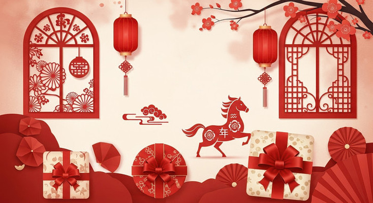 2026马年剪纸素材背景 2026马年剪纸素材背景