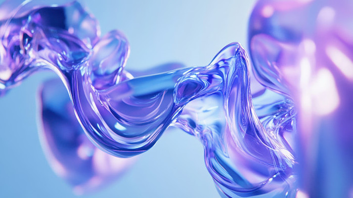 3D渐变抽象流体飘带丝绸PPT背景