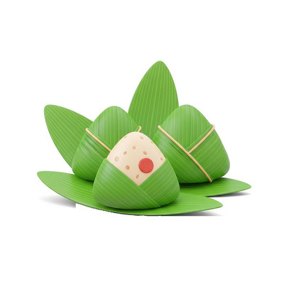 3D卡通端午节粽子插画元素 3D卡通端午节粽子插画元素