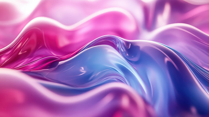 3D蓝紫色渐变抽象流体PPT背景