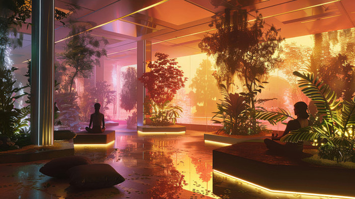 3D赛博朋克风休闲洗浴中心
