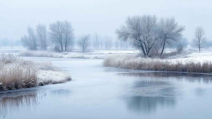 冰雪覆盖的河流 冰雪覆盖的河流