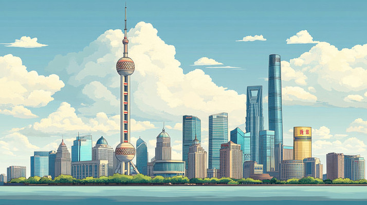 东方明珠塔与上海摩天大楼 JPG 东方明珠塔与上海摩天大楼