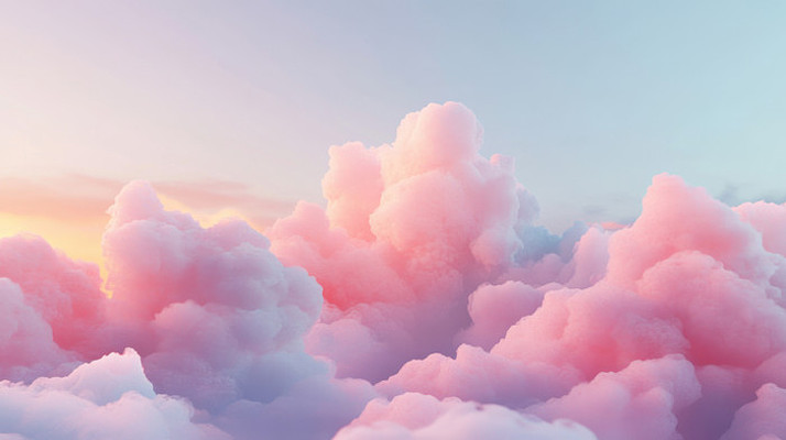 粉色云朵梦幻天空 粉色云朵梦幻天空