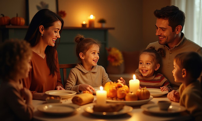 感恩节家庭聚餐 感恩节家庭聚餐