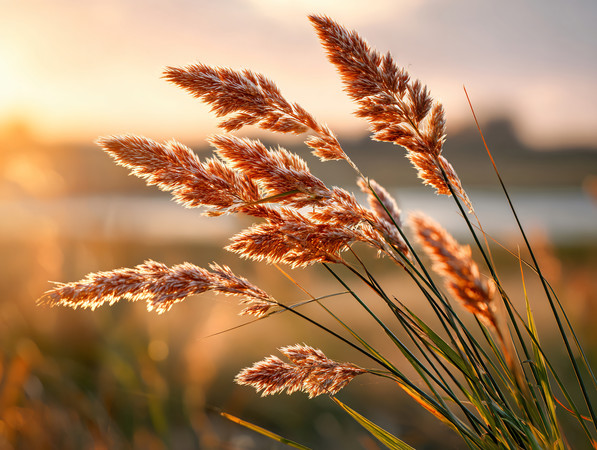 黄昏生长的芦苇 黄昏生长的芦苇