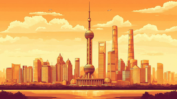 黄昏下的上海天际线 JPG 黄昏下的上海天际线