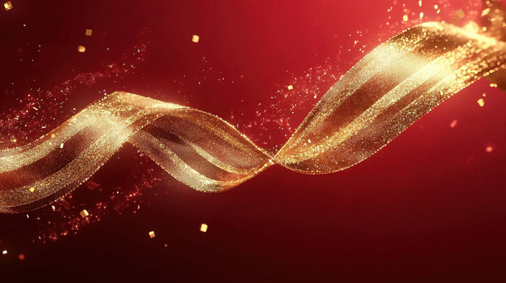 金色汇聚成的金色丝带 金色汇聚成的金色丝带