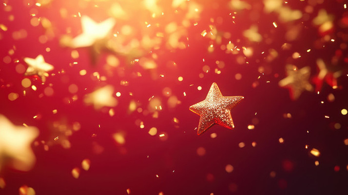 金色星光闪耀夜空 金色星光闪耀夜空