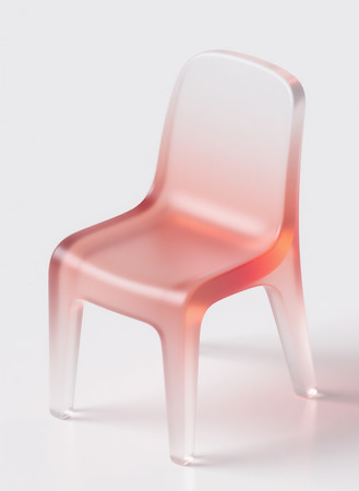 磨砂渐变半透明材质椅子图标 磨砂渐变半透明材质椅子图标