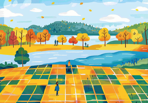 秋日田野的诗意画卷 秋日田野的诗意画卷