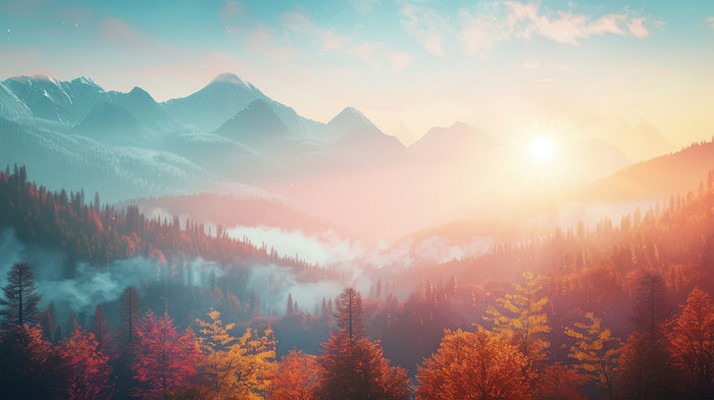 �����峿�չ��µ�ɭ�������羰