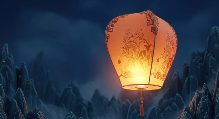 山间明灯祈福夜 山间明灯祈福夜