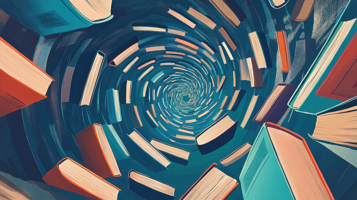 书本形成的漩涡 书本形成的漩涡