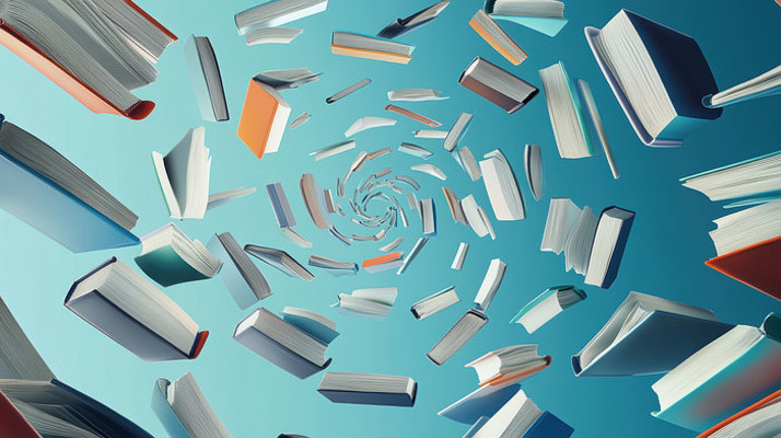 书本形成的漩涡 书本形成的漩涡