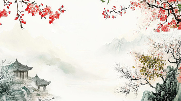 烟雨朦胧山水中国画AI图片下载_红动中国