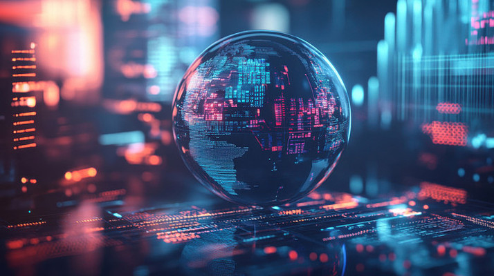 数字信息全球互联地球模型