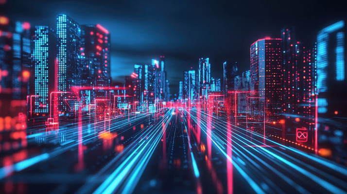 未来数字都市的灯光 未来数字都市的灯光