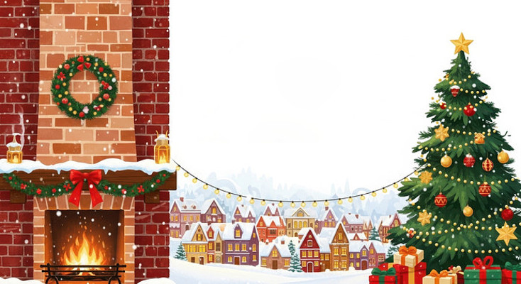 温馨圣诞壁炉小镇 温馨圣诞壁炉小镇