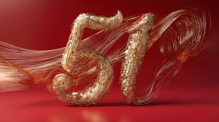 五一劳动节金色丝线数字字体素材 五一劳动节金色丝线数字字体素材