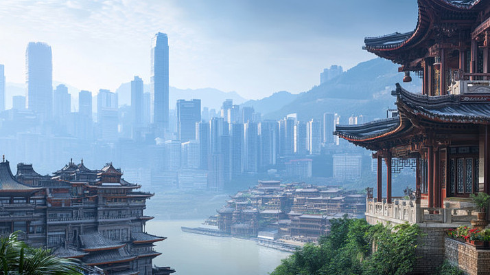 现代城市与古代建筑 现代城市与古代建筑