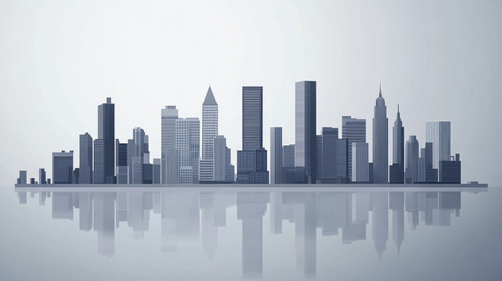 现代都市建筑与倒影 现代都市建筑与倒影