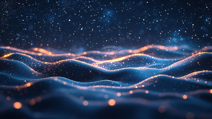 星光点点的梦幻云层背景 星光点点的梦幻云层背景