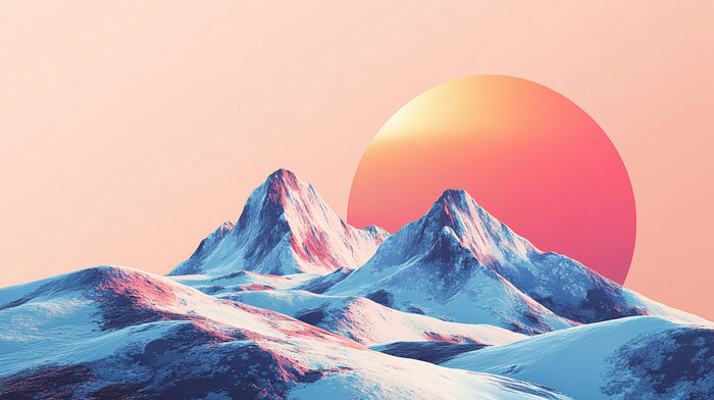 雪山日出风光 雪山日出风光