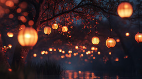 ҹɫ�ӱ���֦�Ϲ��ŵĵ���