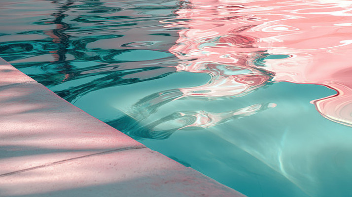 泳池水面光影波纹景象 泳池水面光影波纹景象