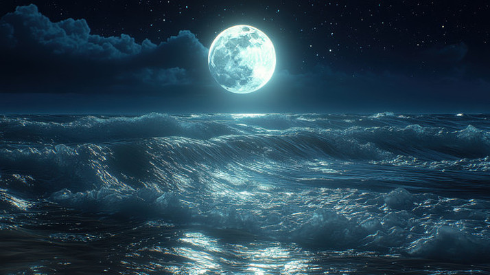 月光下的海浪 月光下的海浪