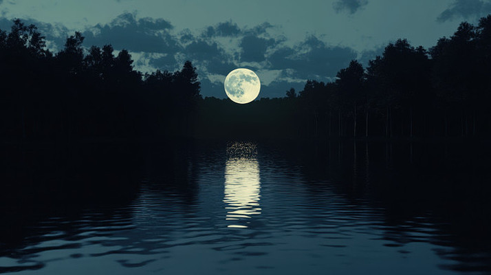 月光下的湖泊 月光下的湖泊